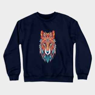 Wolf Mandala Animal Ilustration Crewneck Sweatshirt